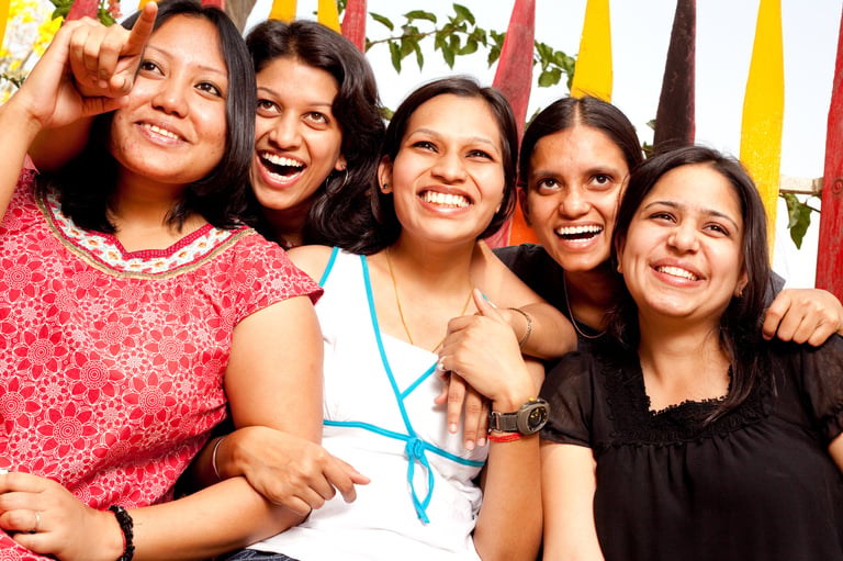 Friends - Young Cheerful Indian Girls